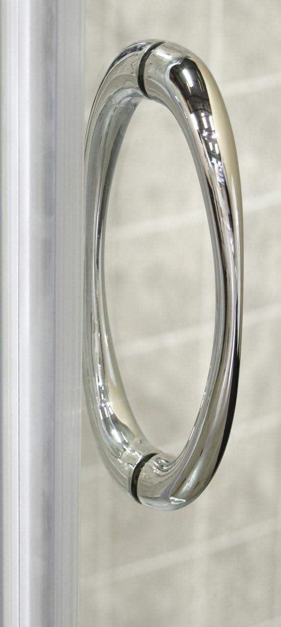 Prime 38" W x 38" D x 76.75" H Semi-Frameless Round Shower Enclosure with Base Included