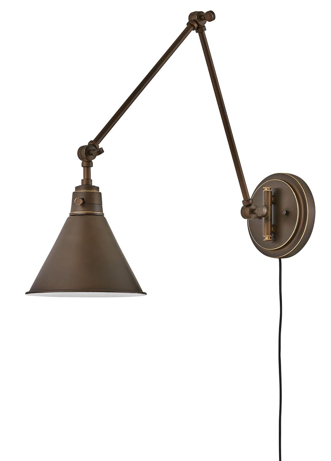 Lennon Plug-In Articulating Sconce - Antique Bronze