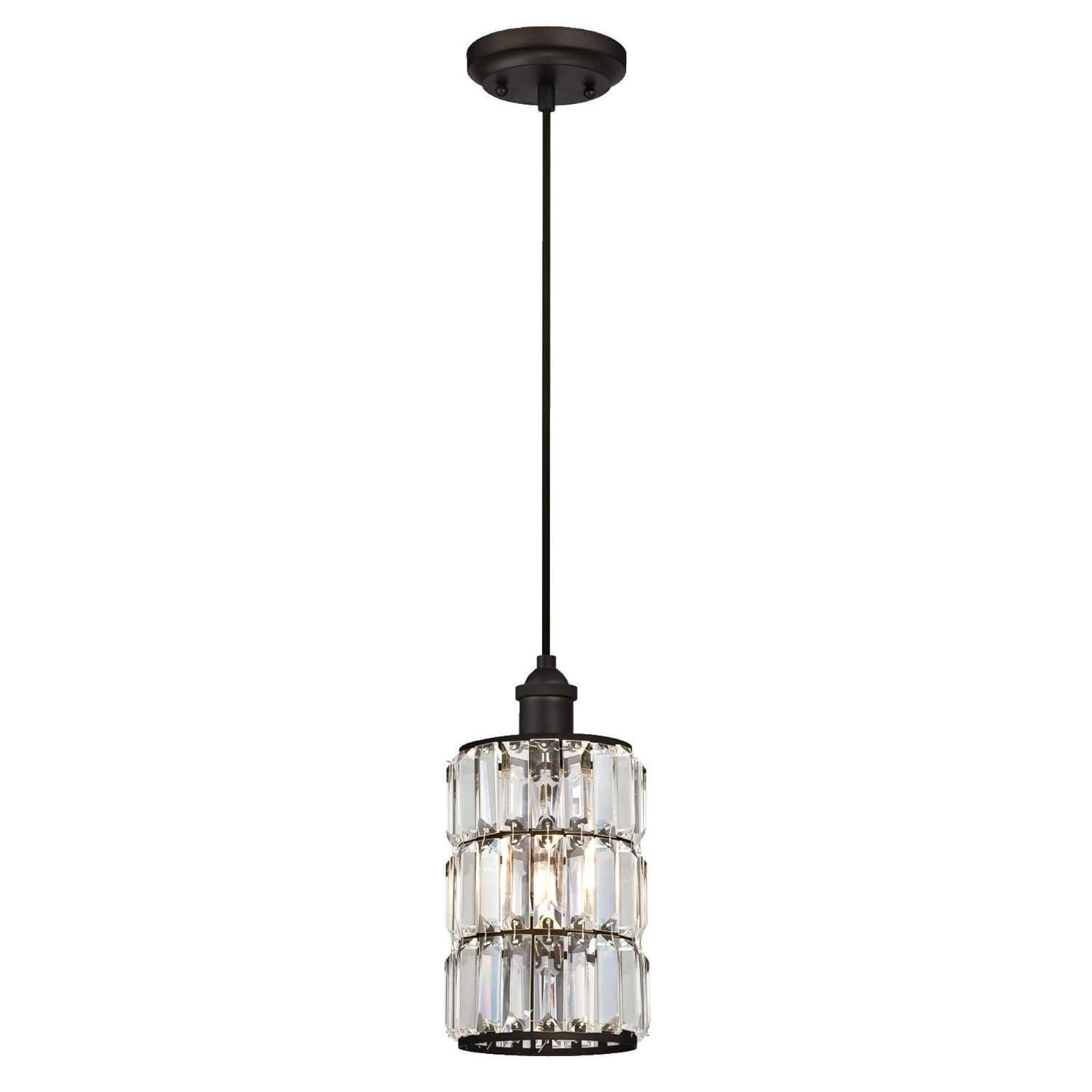 Westinghouse Sophie Mini Pendant Oil Rubbed Bronze Finish Crystal Prism Glass