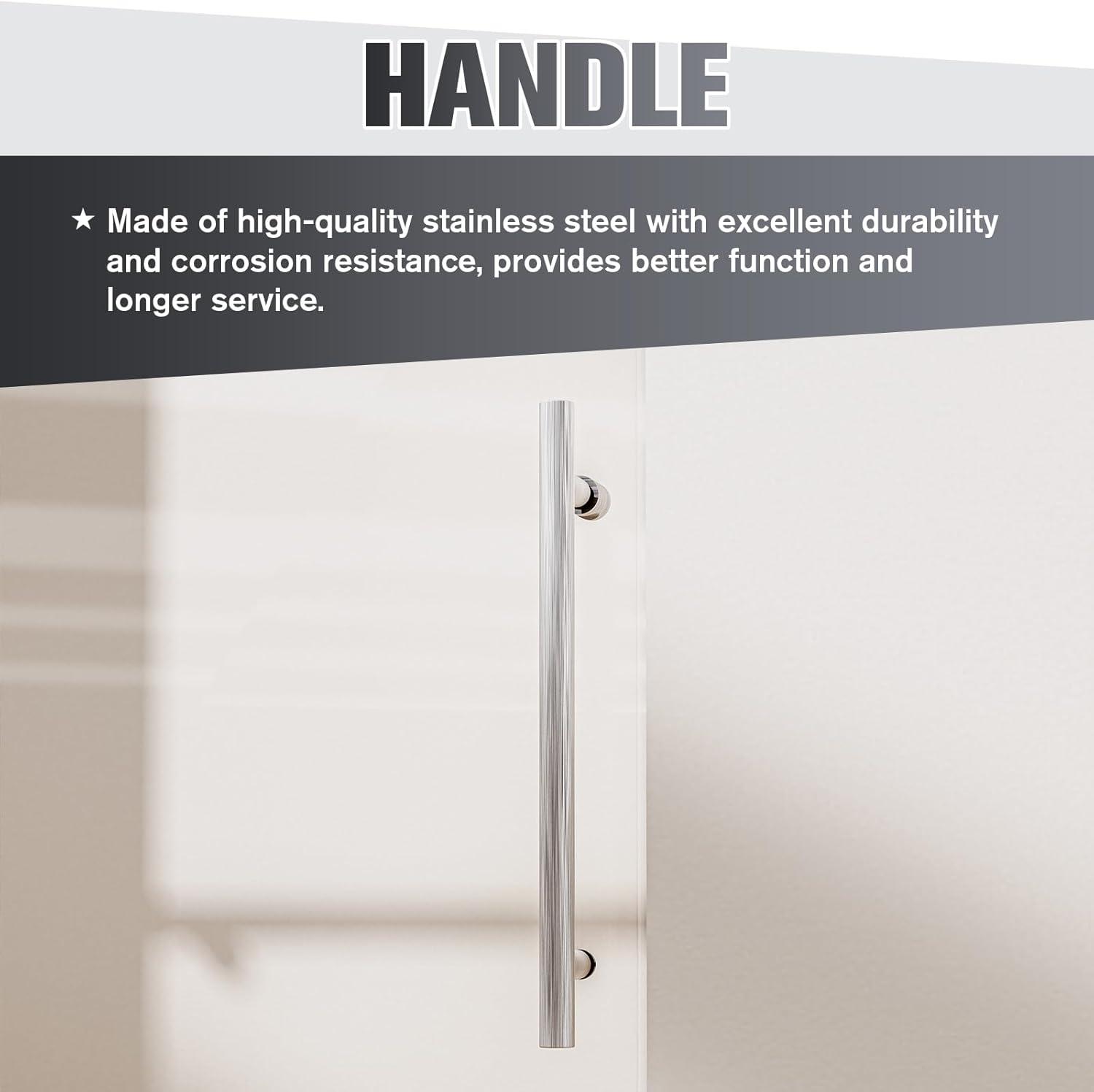 56 - 60 in. W x 58 in. H Semi-Frameless Sliding Bathtub Door in Finish with Clear SGCC Tempered Glass