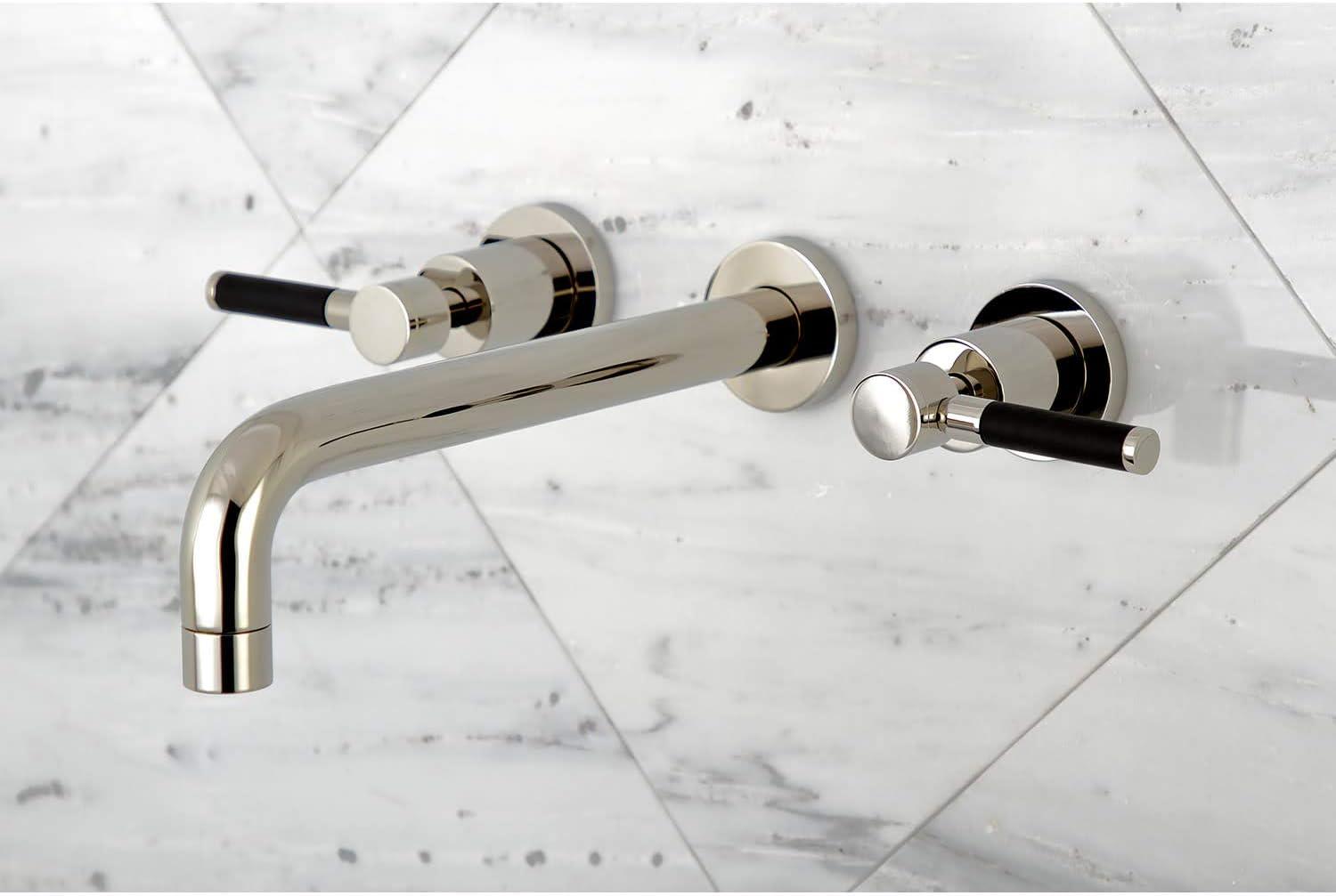 Kingston Brass Kaiser Two-Handle 3-Hole Wall Mount Roman Tub Faucet