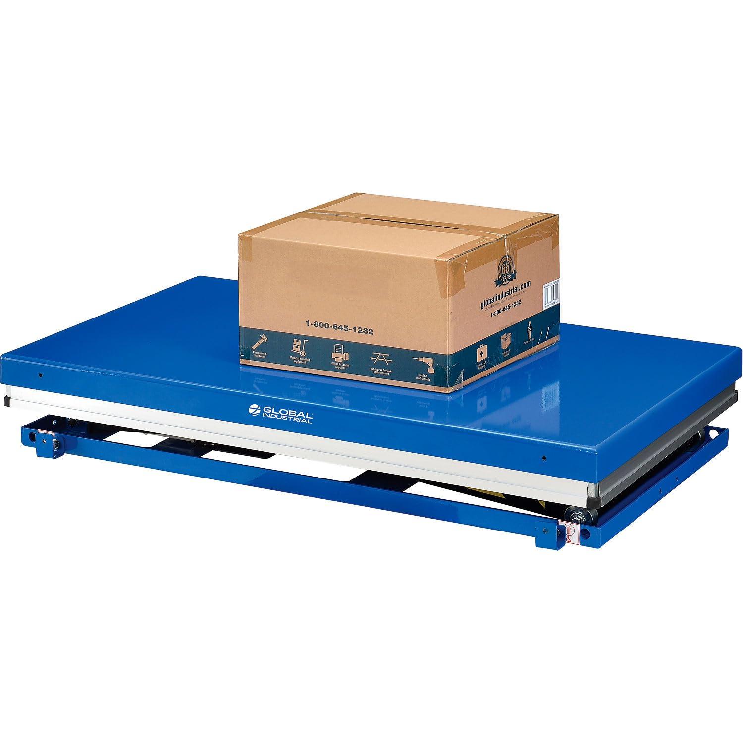 Global Industrial Power Scissor Lift Table, Hand & Foot Control, 48" x 36", 2200 Lb Capacity