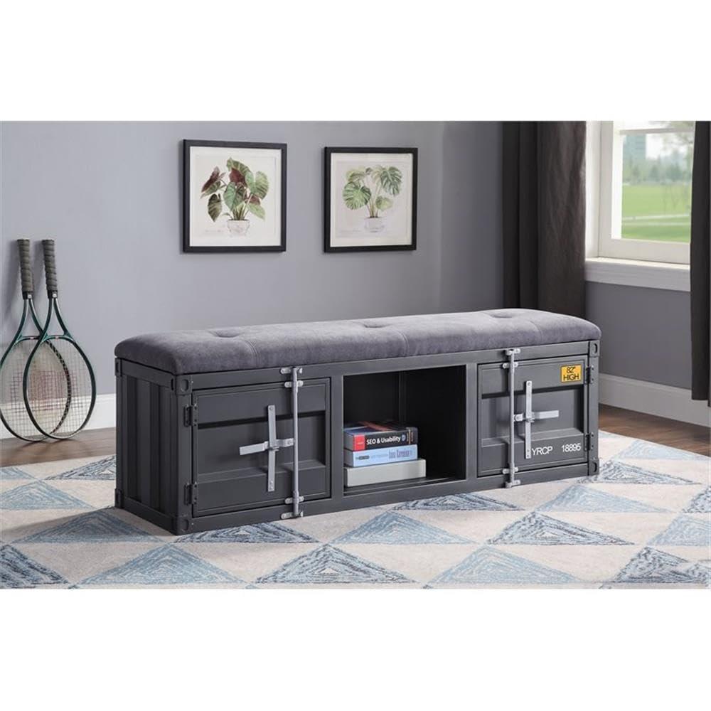 Acme Cargo Fabric Upholstered Storage Bench