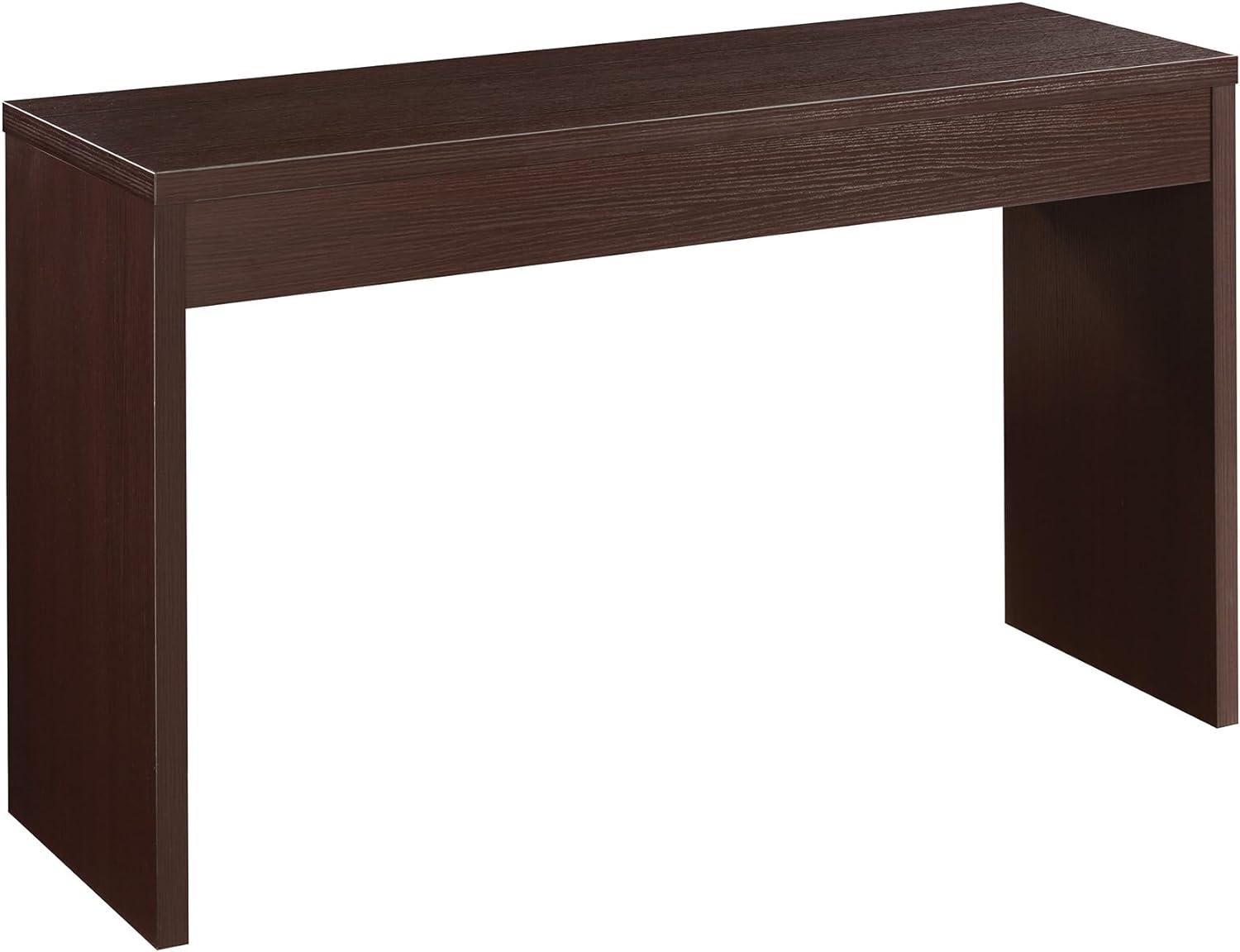 Espresso Wood and Metal Hall Console Table