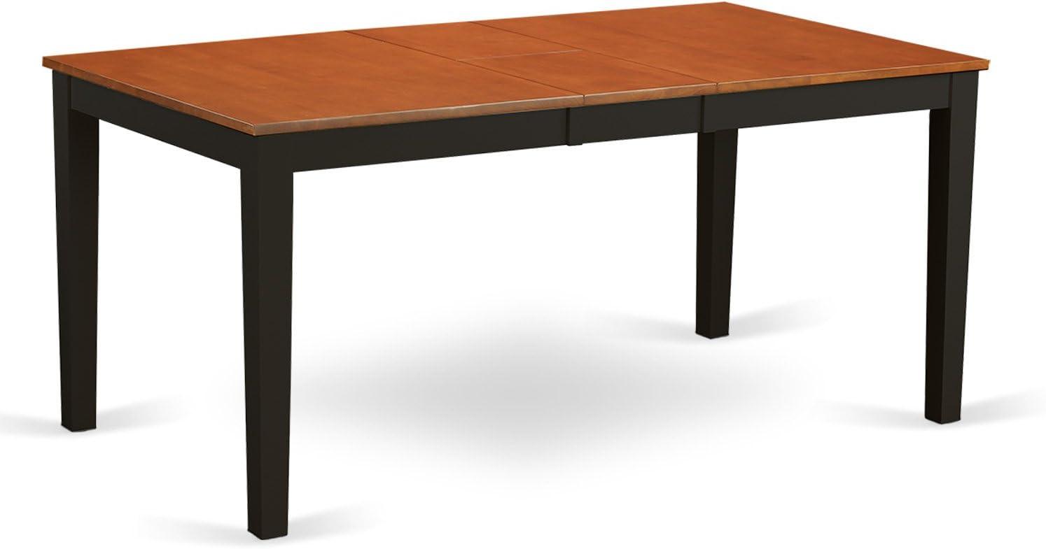 East West Furniture  Dining Set Contains a Rectangle Kitchen Table and Dining Chairs with a Bench (Chair Seat Type Options) NIAV6-BCH-LC 6