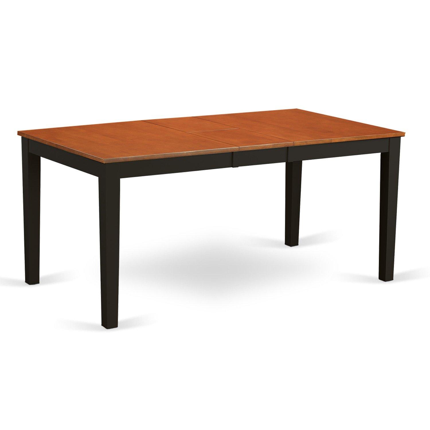 East West Furniture  Dining Set Contains a Rectangle Kitchen Table and Dining Chairs with a Bench (Chair Seat Type Options) NIAV6-BCH-LC 6