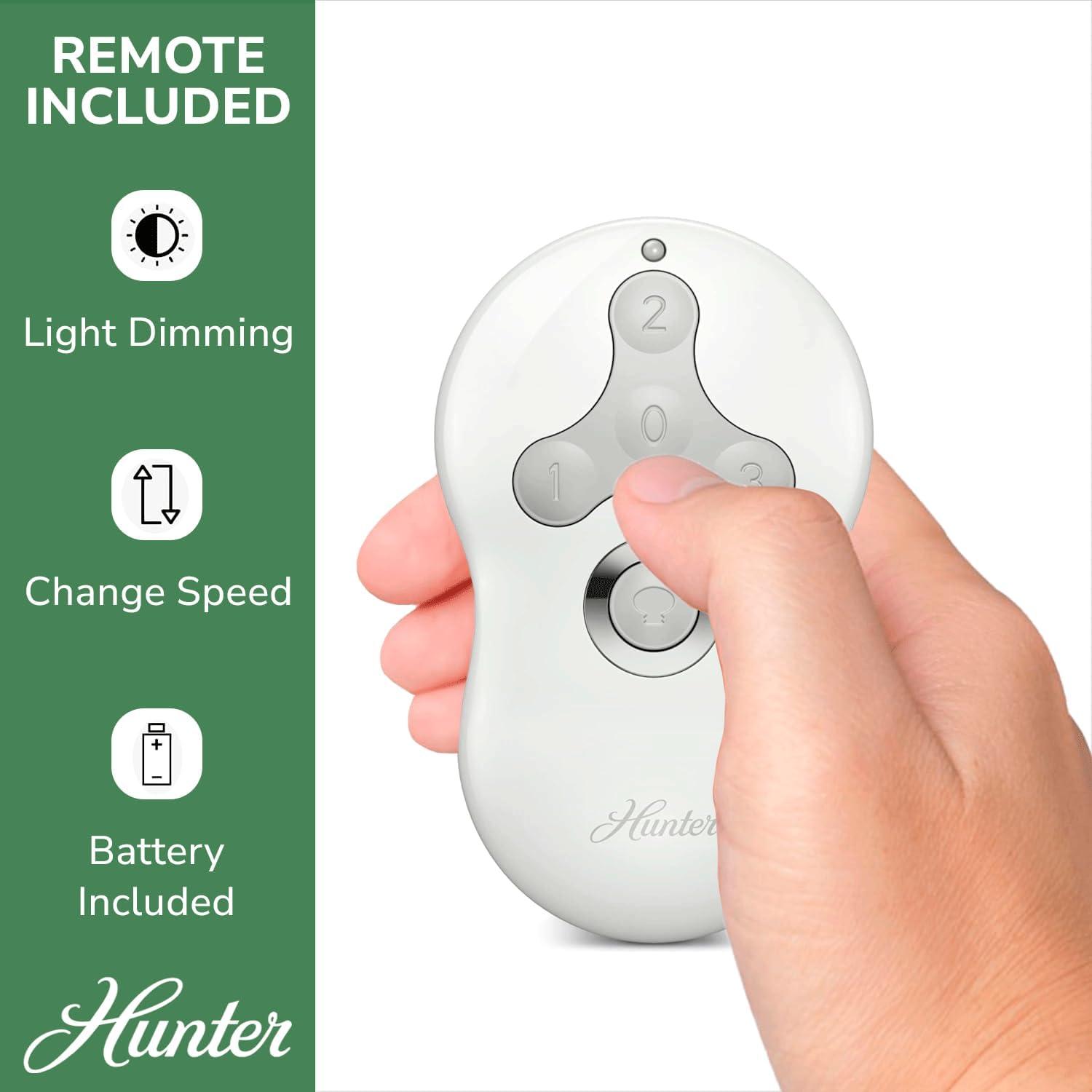 Dempsey Low Profile 44" 4 - Blade Indoor Flush Mount Small Room Ceiling Fan with Lights and Remote
