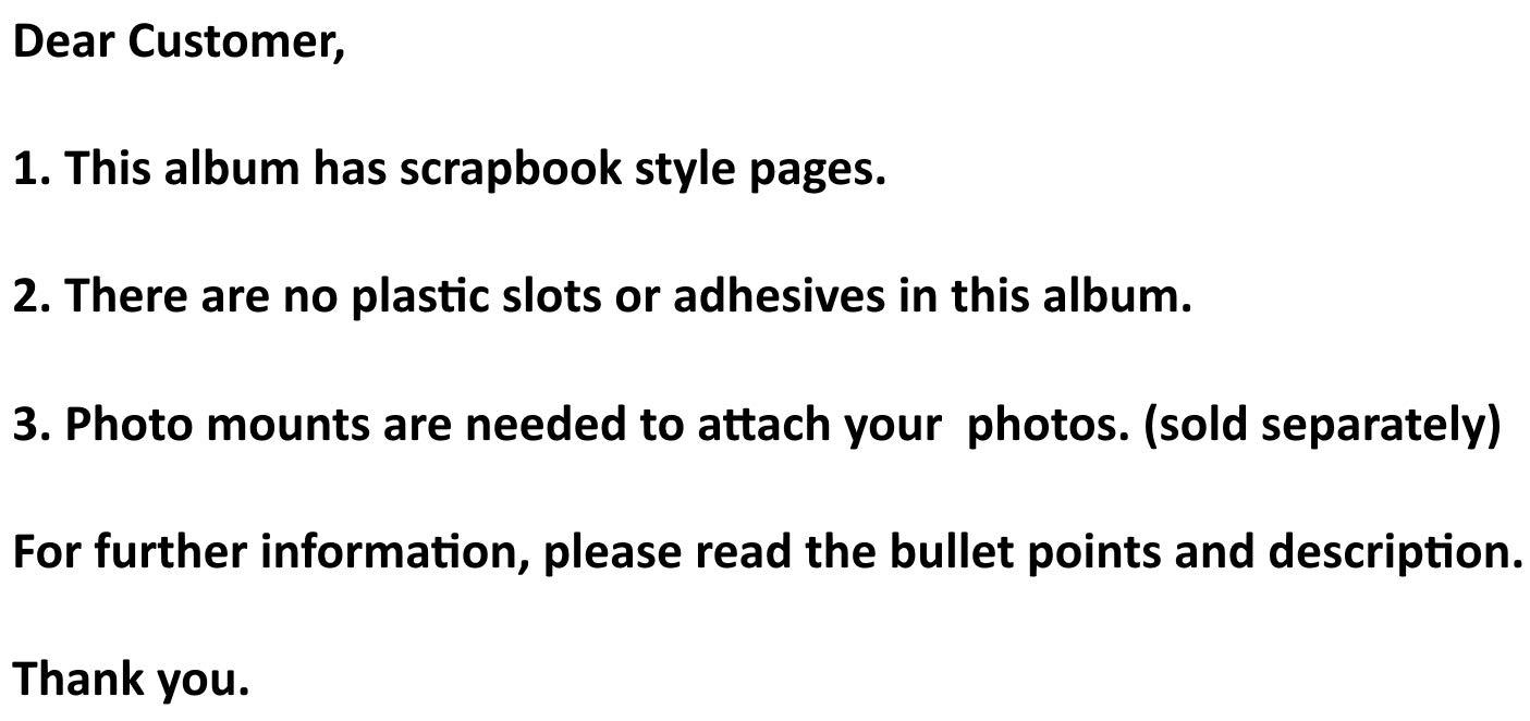 Large Genuine Leather Legacy Photo Album with Gift Box - 9"x 12" - Scrapbook Style Pages - Holds 200 4x6" or 5x7" Photos