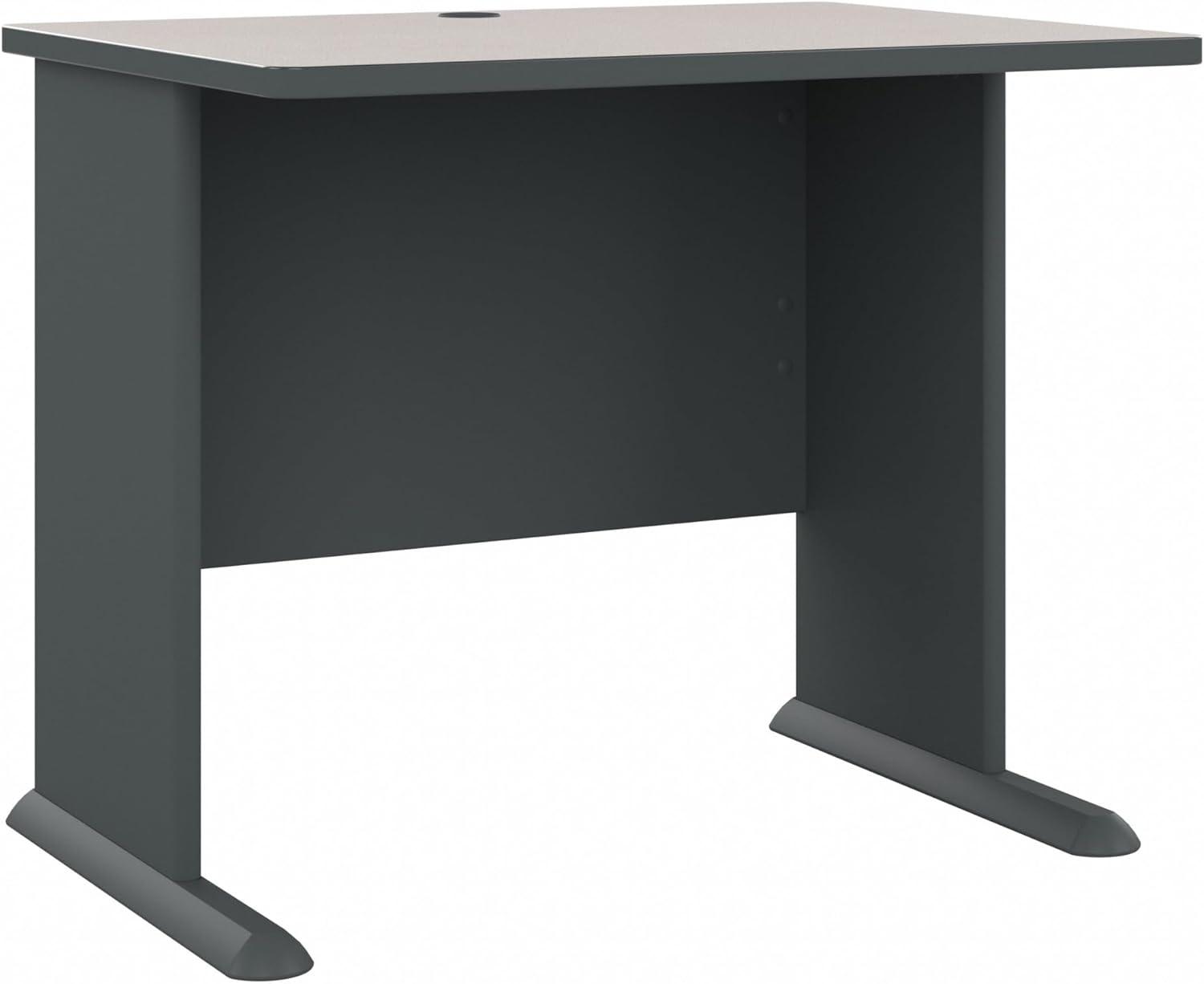 Series A 36W Office Desk in Slate and White Spectrum - Engineered Wood