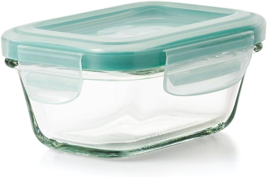 Teal 30-Piece Glass and Plastic Food Storage Container Set