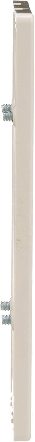 Light Almond Polycarbonate 2-Gang Screwless Toggle Switch Wall Plate