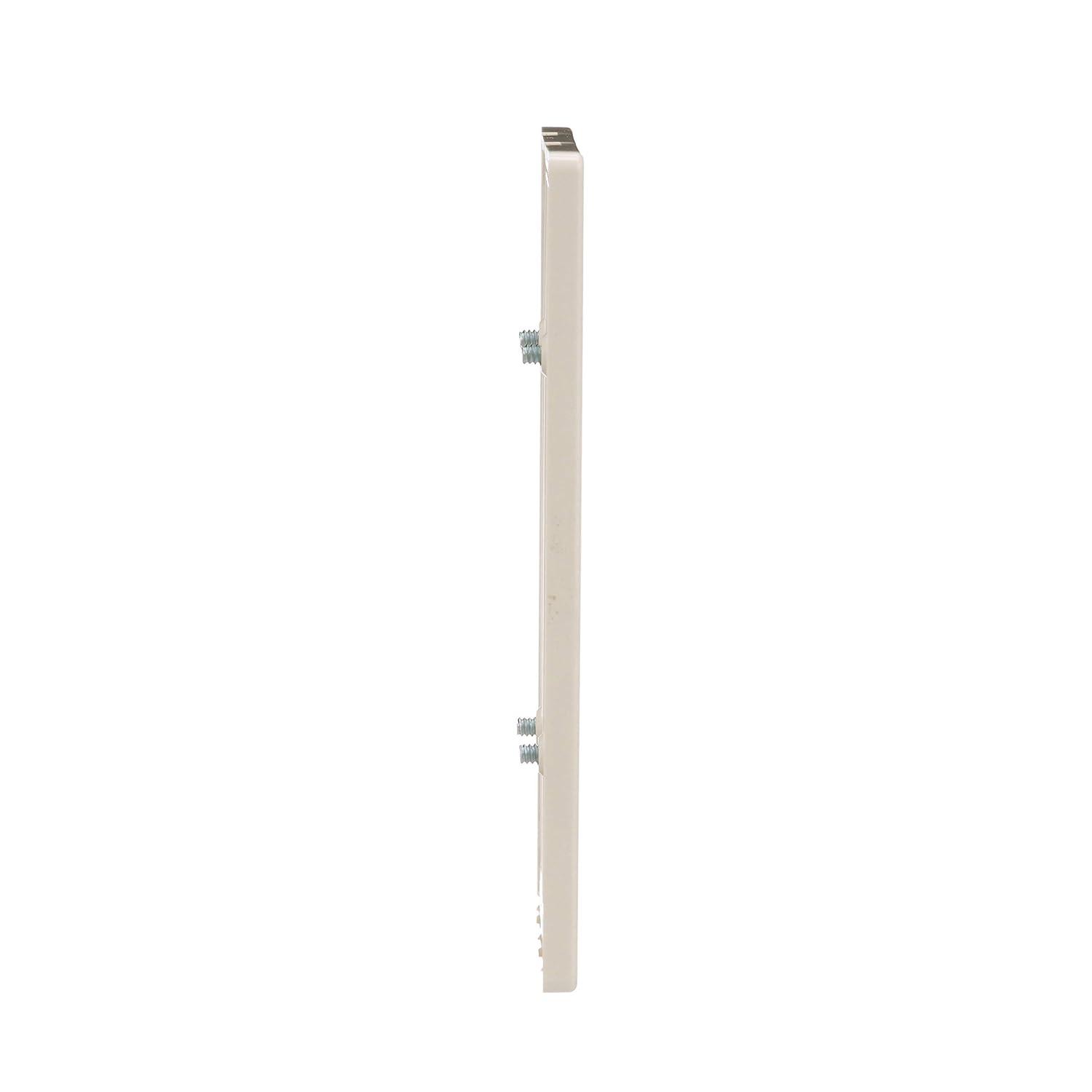 Light Almond Polycarbonate 2-Gang Screwless Toggle Switch Wall Plate