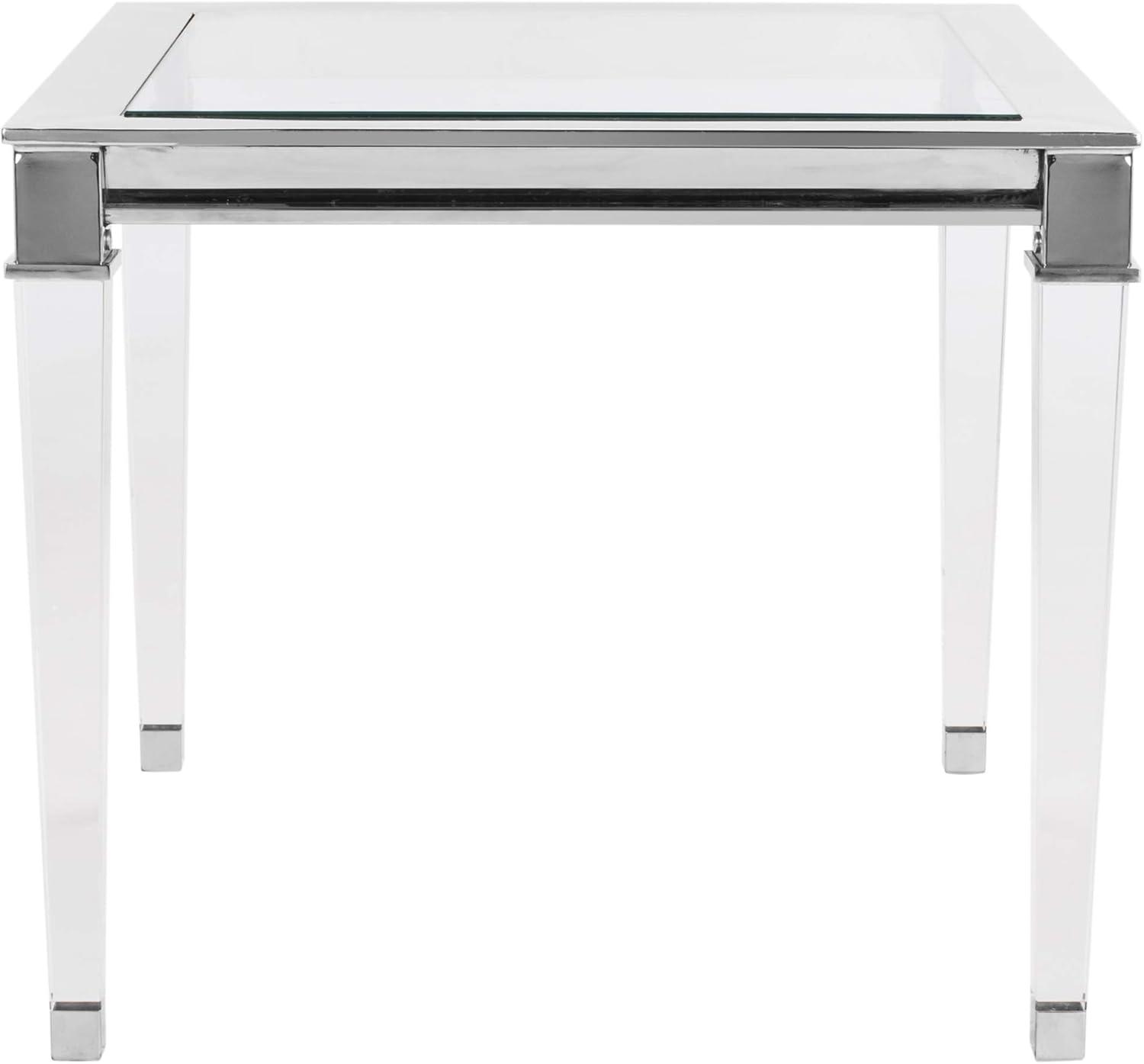 Charleston Square Silver Acrylic & Glass End Table