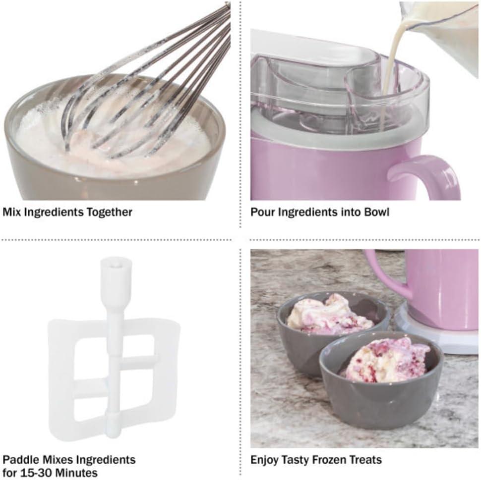 Classic Cuisine Ice Cream Maker - 2QT Ice Cream Machine Makes Sorbet, Gelato, Ice Cream, and Frozen Yogurt - Kitchen Appliances and Gadgets