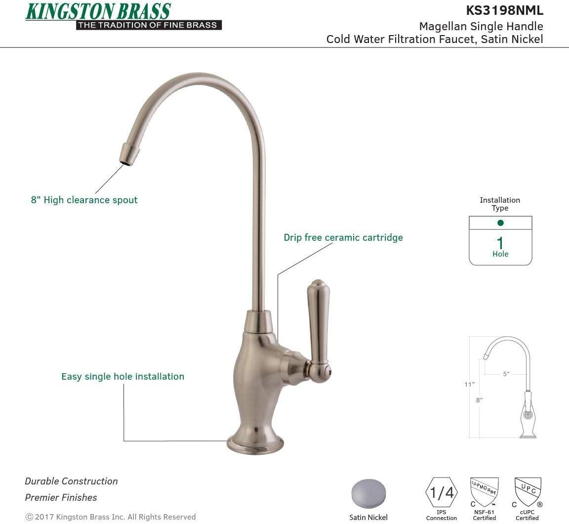 Kingston Brass Magellan Single-Handle 1-Hole Deck Mount Water Filtration Faucet