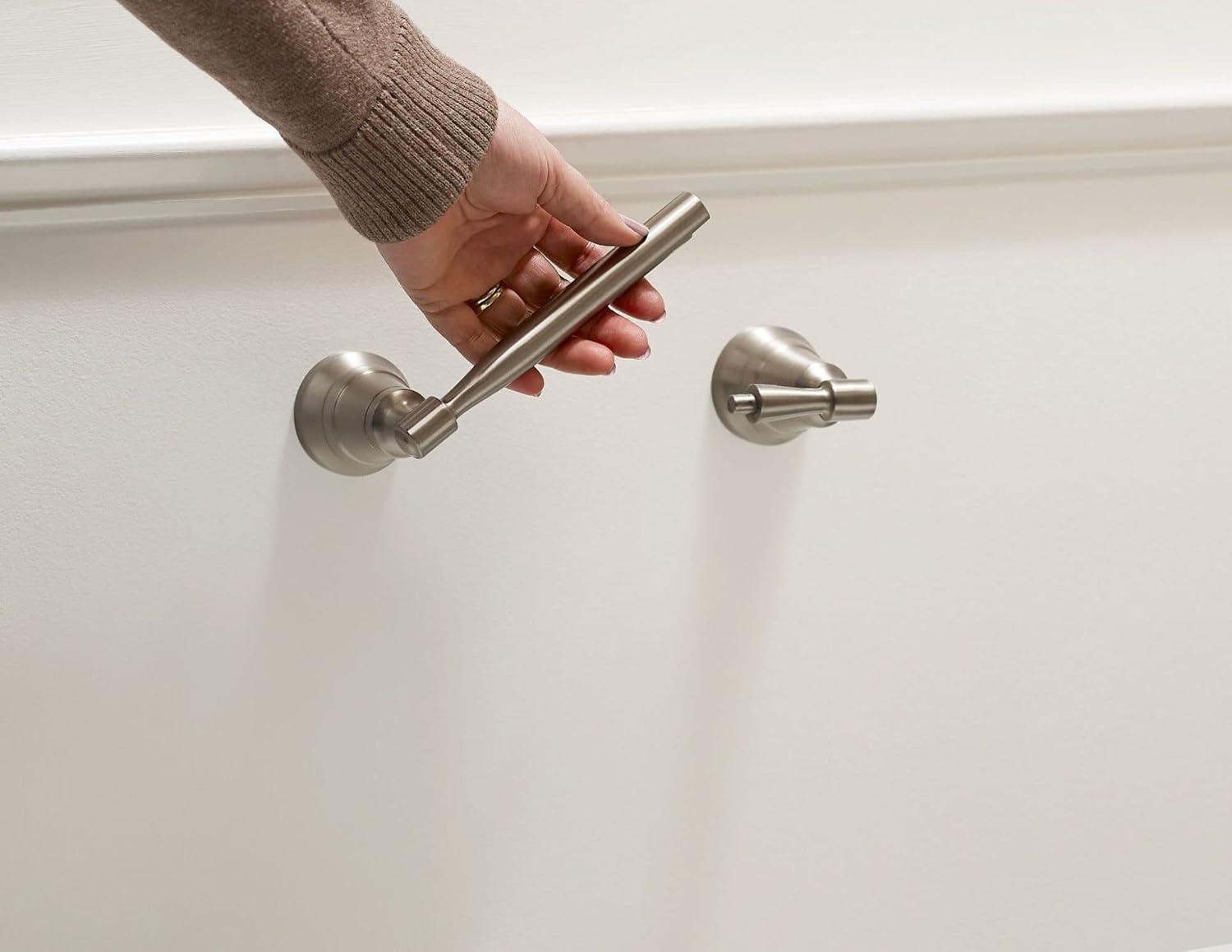 Moen Halle Brushed Nickel Moen MY0318BN Halle 18-inch Single Towel Bar, MY0318BN