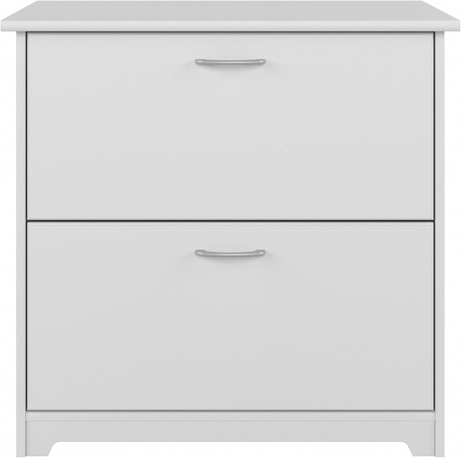 Bush Furniture Cabot Lateral File Cabinet, 2 Drawer, White