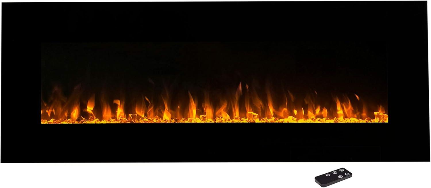 Northwest 54" Electric Fireplace Wall MountedLed Fire And Ice Flame with Remote