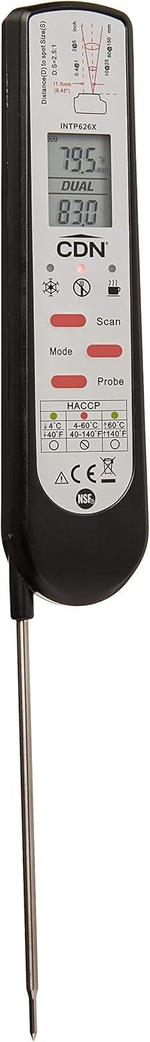 Black and Silver Digital Infrared Thermocouple Probe Thermometer