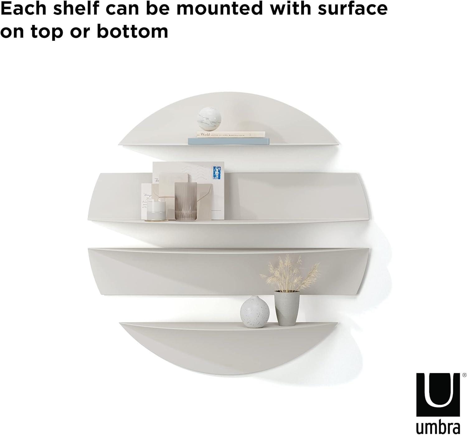 4 Piece Circle Metal Floating Shelf