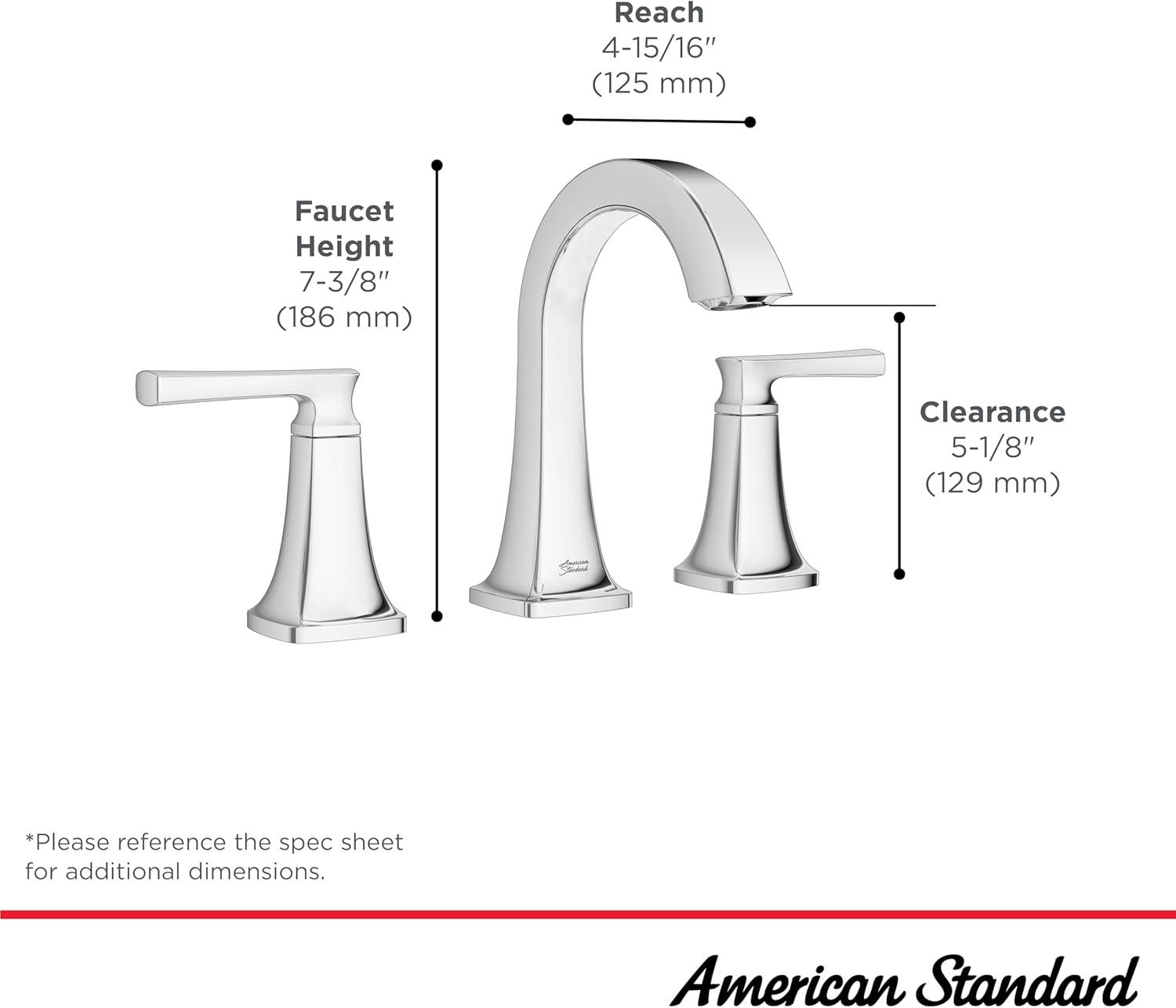 Brushed Nickel Modern Widespread Bathroom Faucet with Lever Handles