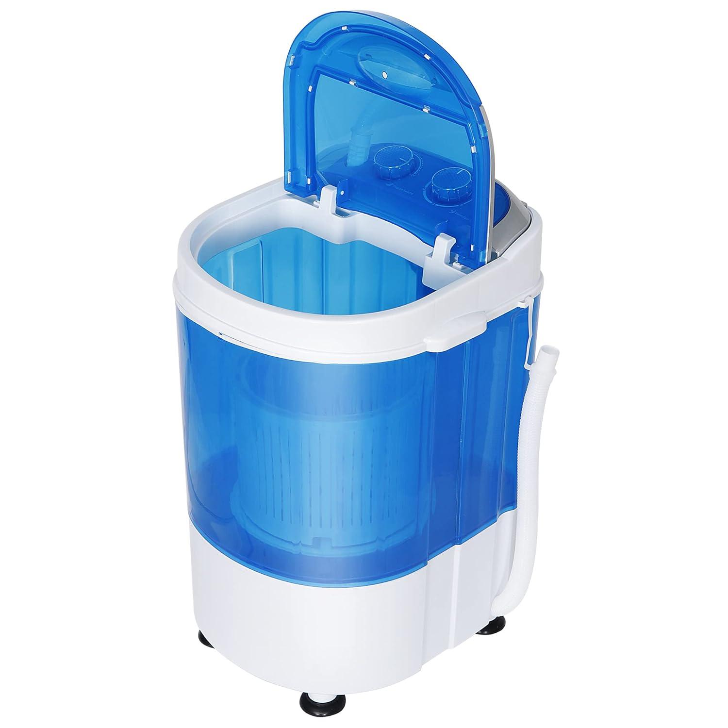 Portable Mini Washing Machine，Small Compact Laundry 4.4lbs Capacity Washer w/Spin Cycle Basket and Drain Hose Drum Washing Machine