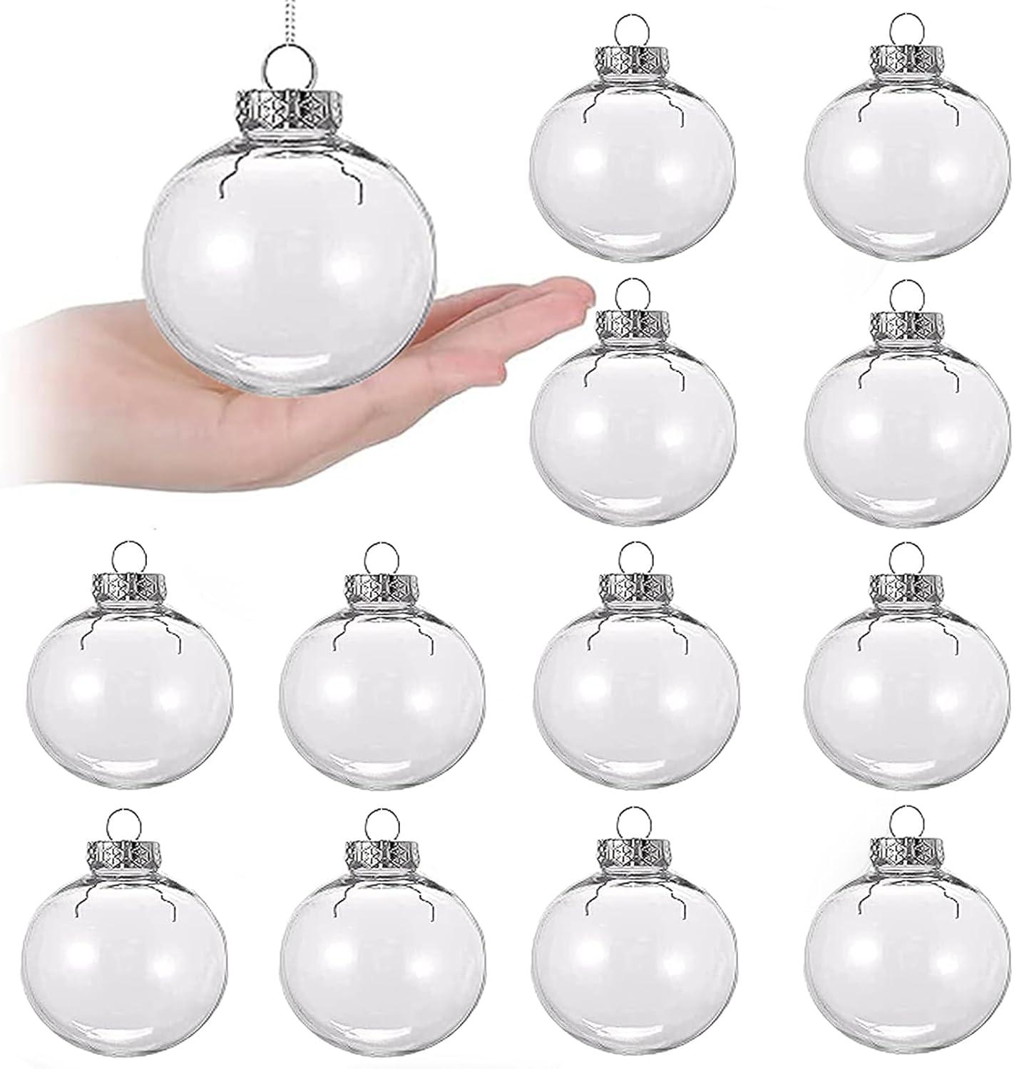 Dytern Christmas,12pcs Transparent Christmas Ball Empty DIY Balls Christmas Tree Baubles