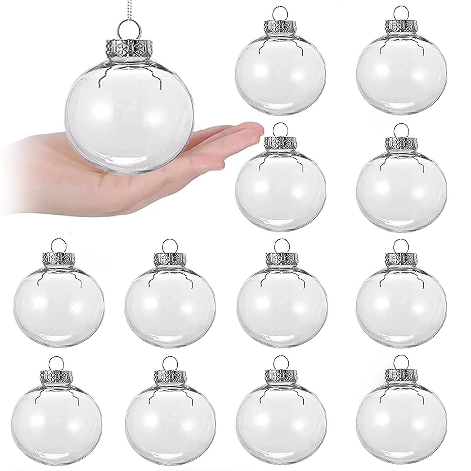 Dytern Christmas,12pcs Transparent Christmas Ball Empty DIY Balls Christmas Tree Baubles