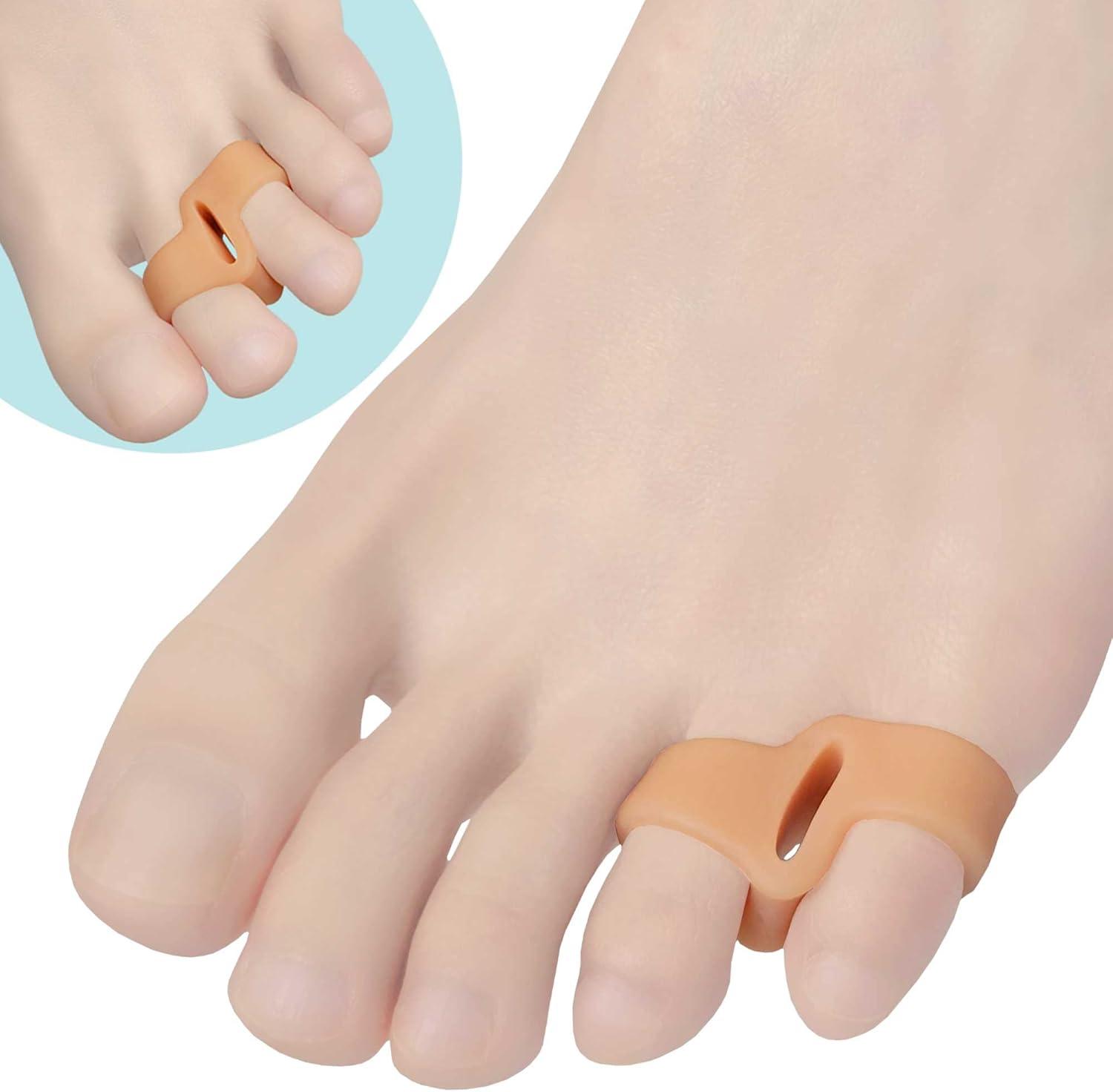 Chiroplax Tailor's Bunion Corrector Pads Bunionette Pain Relief Pinky Toe Straightener Separator Cushion Splint Protector Shield Spacer (4 Pads, Shims - Size Small)