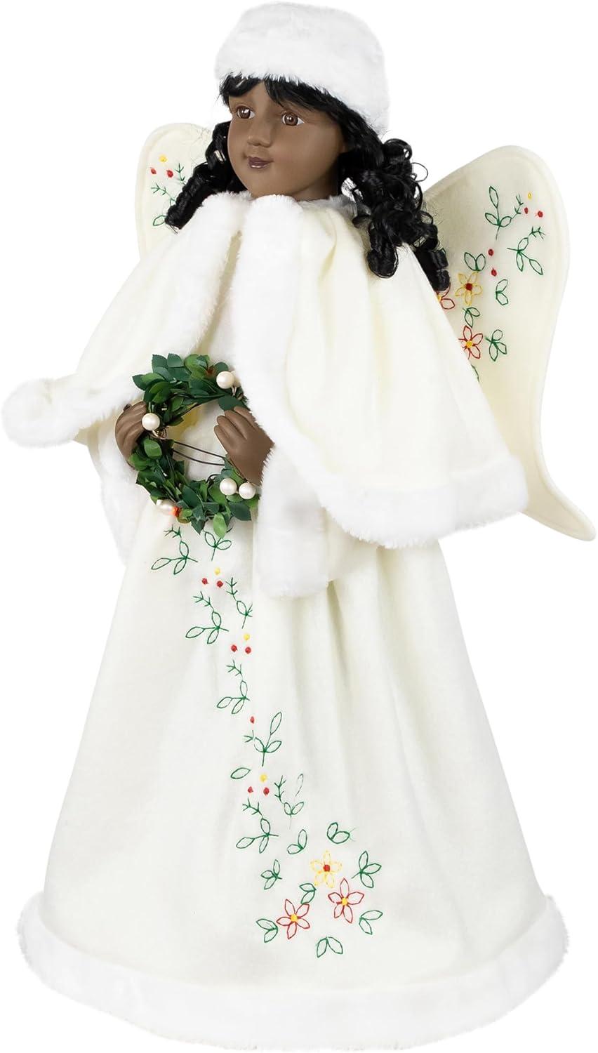 Northlight African American Animated and Musical Christmas Angel Figure - 24"