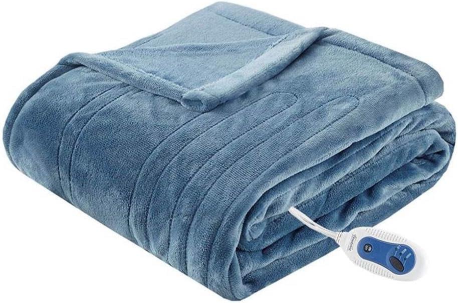Beautyrest Heated Plush Oversized Throw