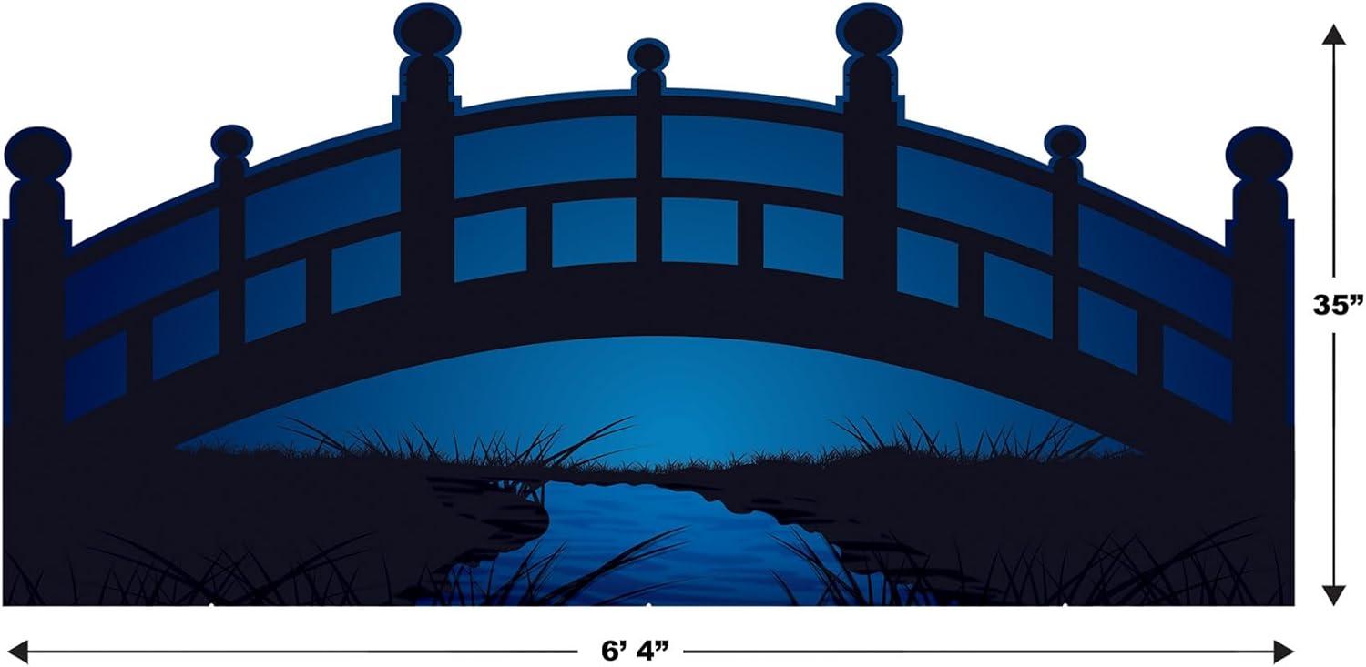 Beistle Starry Night Bridge Stand-Up, 35" x 6' 4", (4/Box) Multicolored