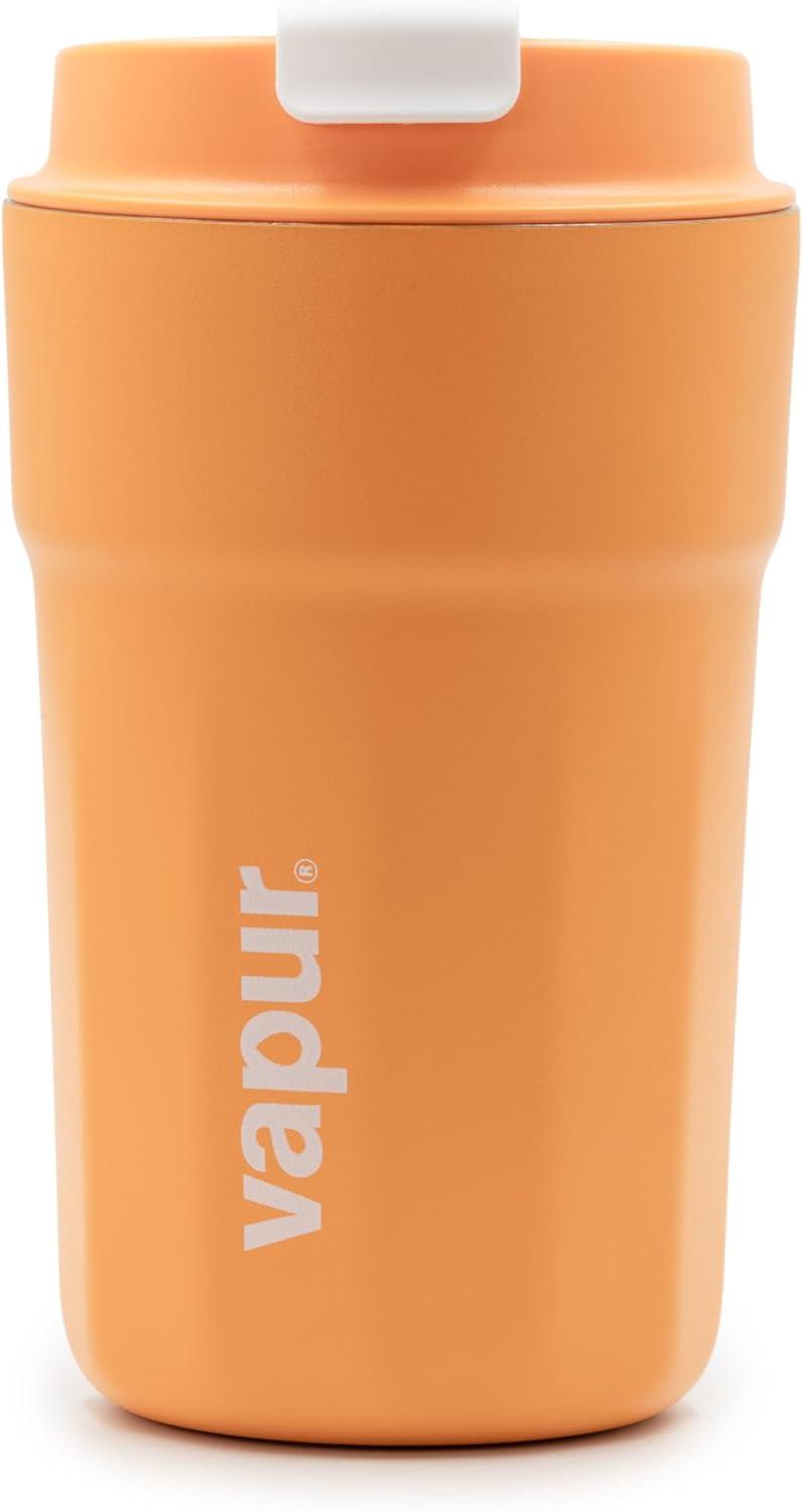 Vapur Stainless Steel Double Wall Insulated Travel Mug 12 oz. Apricot (10315)