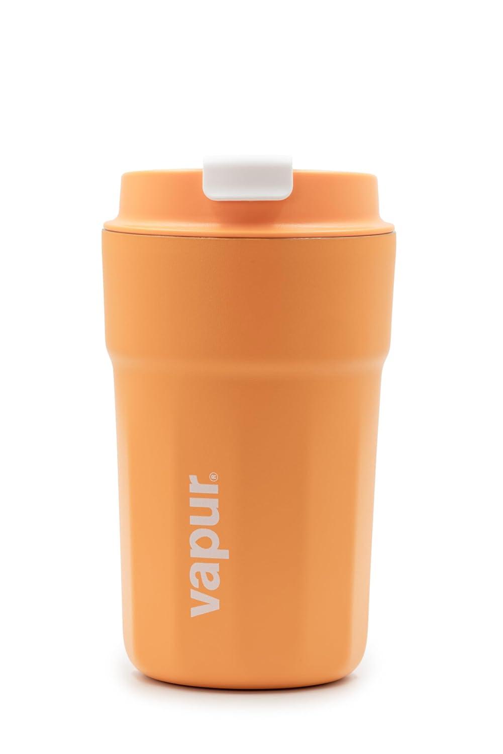 Vapur Stainless Steel Double Wall Insulated Travel Mug 12 oz. Apricot (10315)