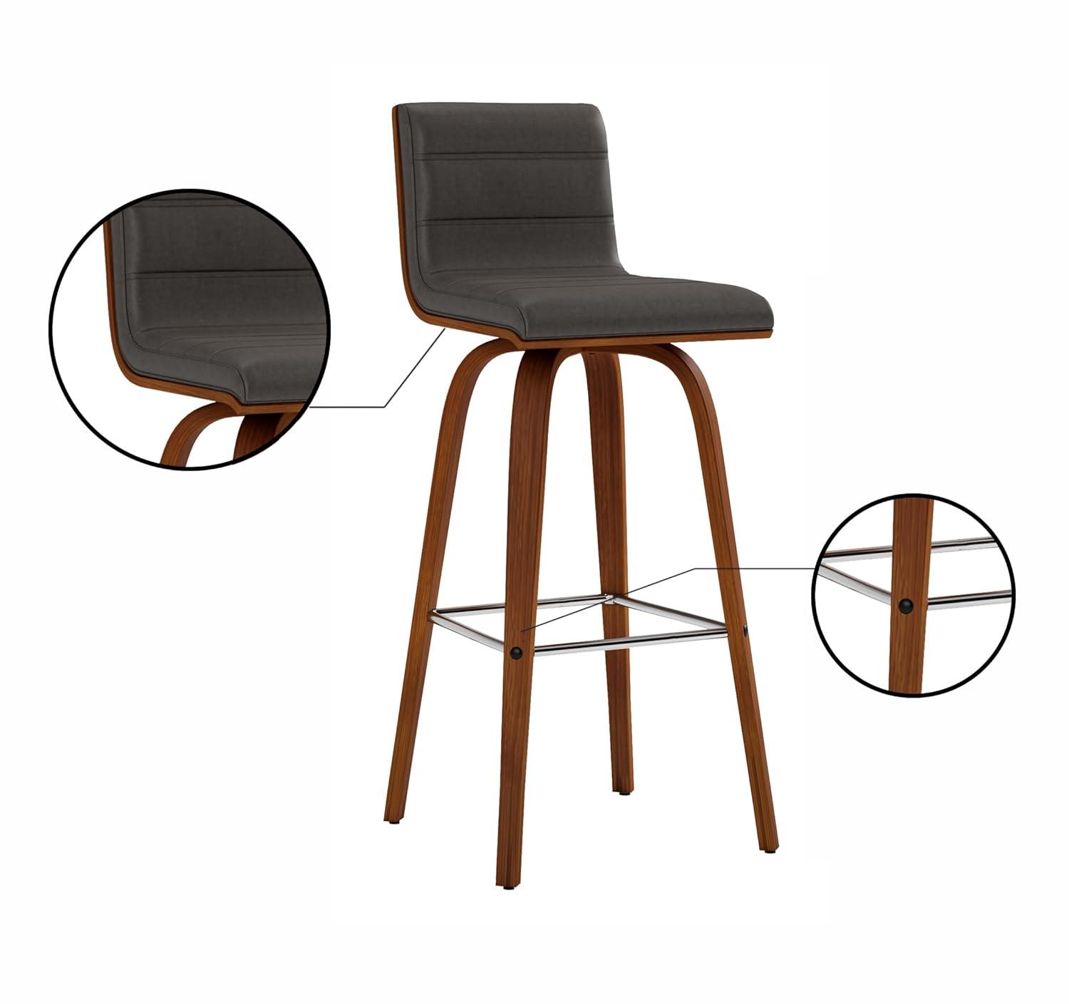 30" Vienna Faux Leather Barstool - Armen Living