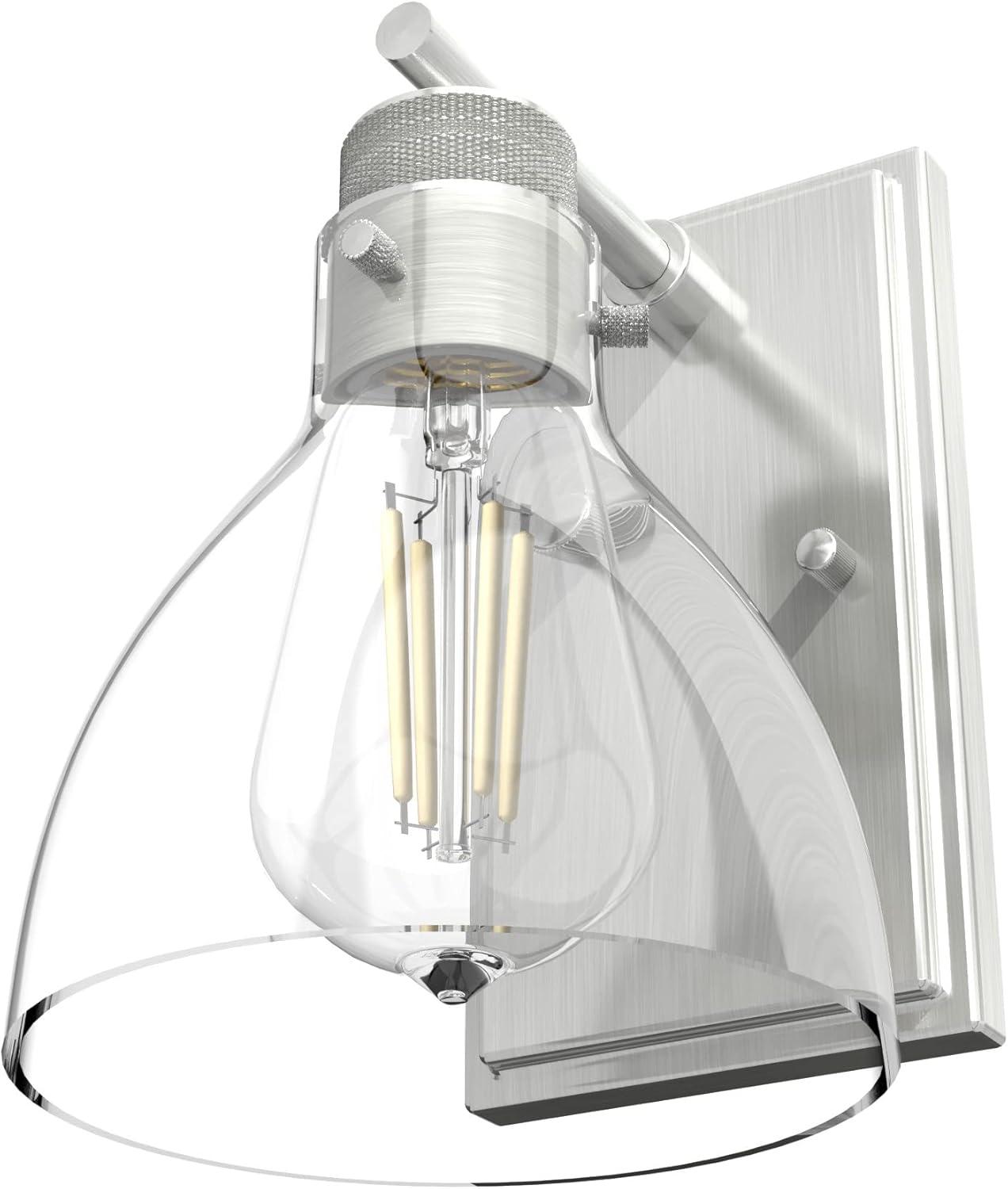 Hunter Van Nuys Brushed Nickel 1 Light Sconce Wall Light Fixture