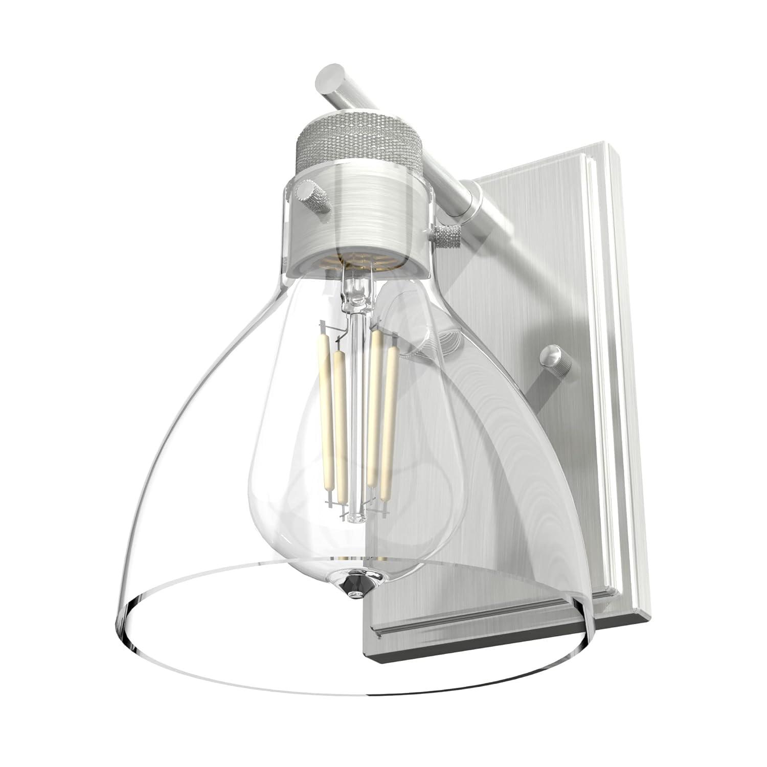 Hunter Van Nuys Brushed Nickel 1 Light Sconce Wall Light Fixture