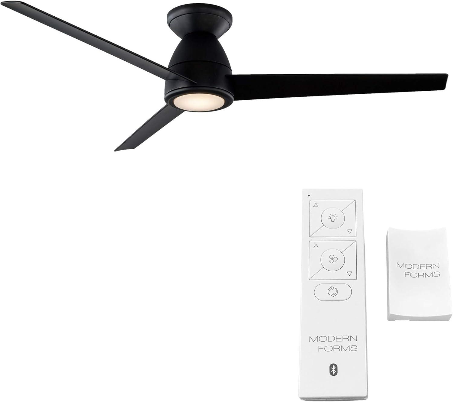 Tip Top 3 - Blade Smart Flush Mount Ceiling Fan with LED Light Kit and Bluetooth Remote Control Included Included