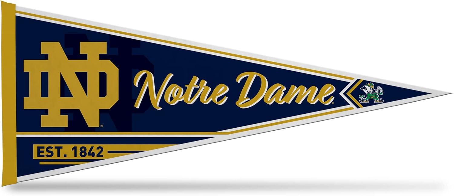 Notre Dame Fighting Irish Blue and Gold Felt Pennant