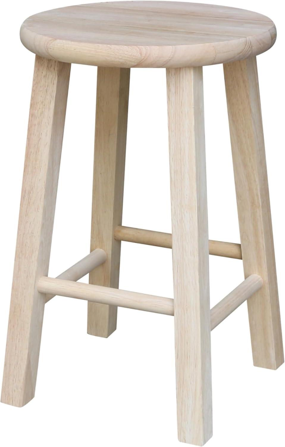 Round Top Barstool Unfinished - International Concepts