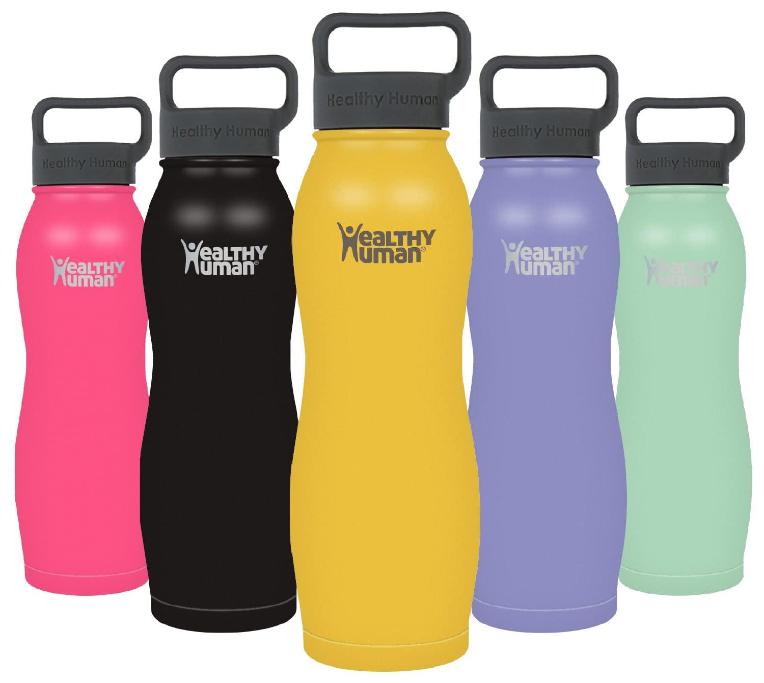 Healthy Human Stainless Steel Curve Water Bottle |(21 oz/ 621 ML, Limoncello)