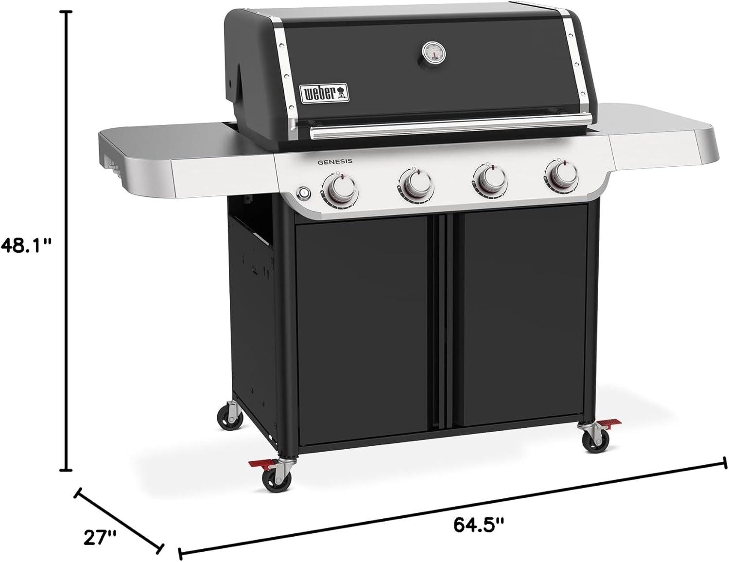 Genesis E-415 Black Porcelain-Enamel 4-Burner Gas Grill