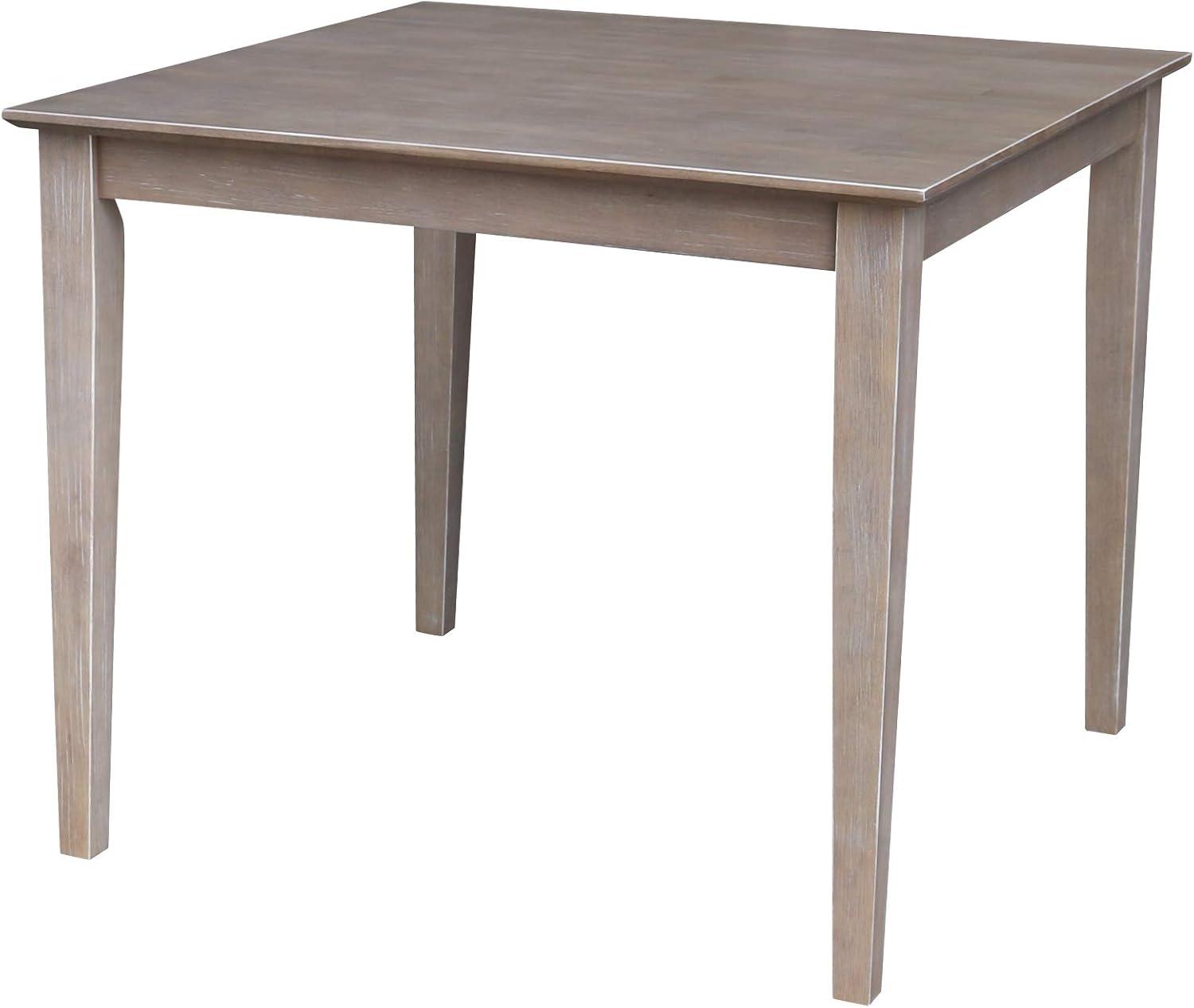 Solid Wood 36" X 36" Dining Table Weathered Gray - International Concepts