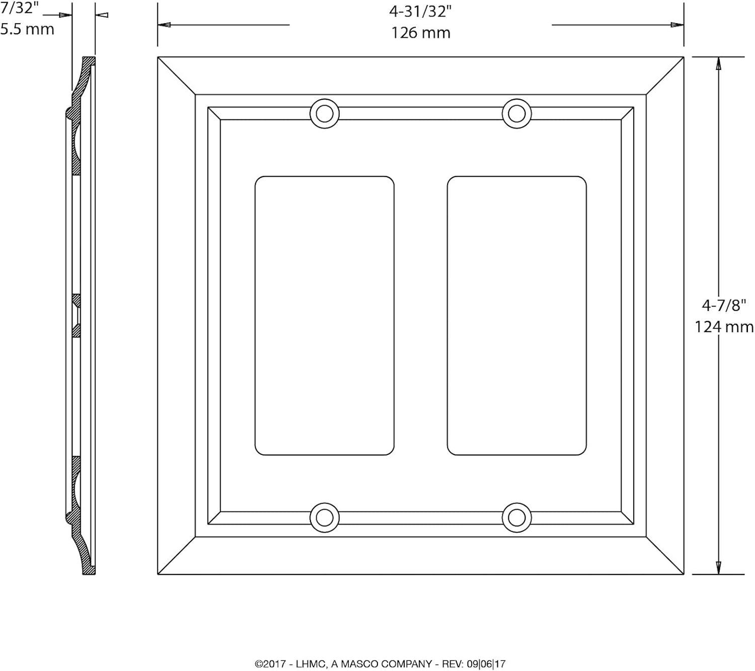 Architectural 2-Gang Rocker Wall Plate