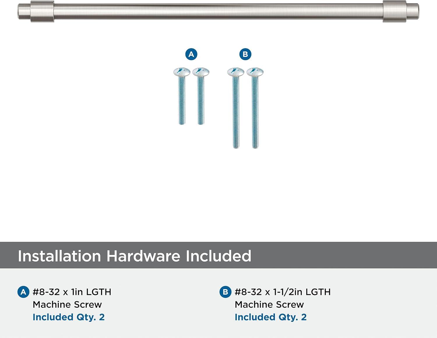 Amerock Destine 10-1/16 inch (256mm) Center-to-Center Satin Nickel Cabinet Pull