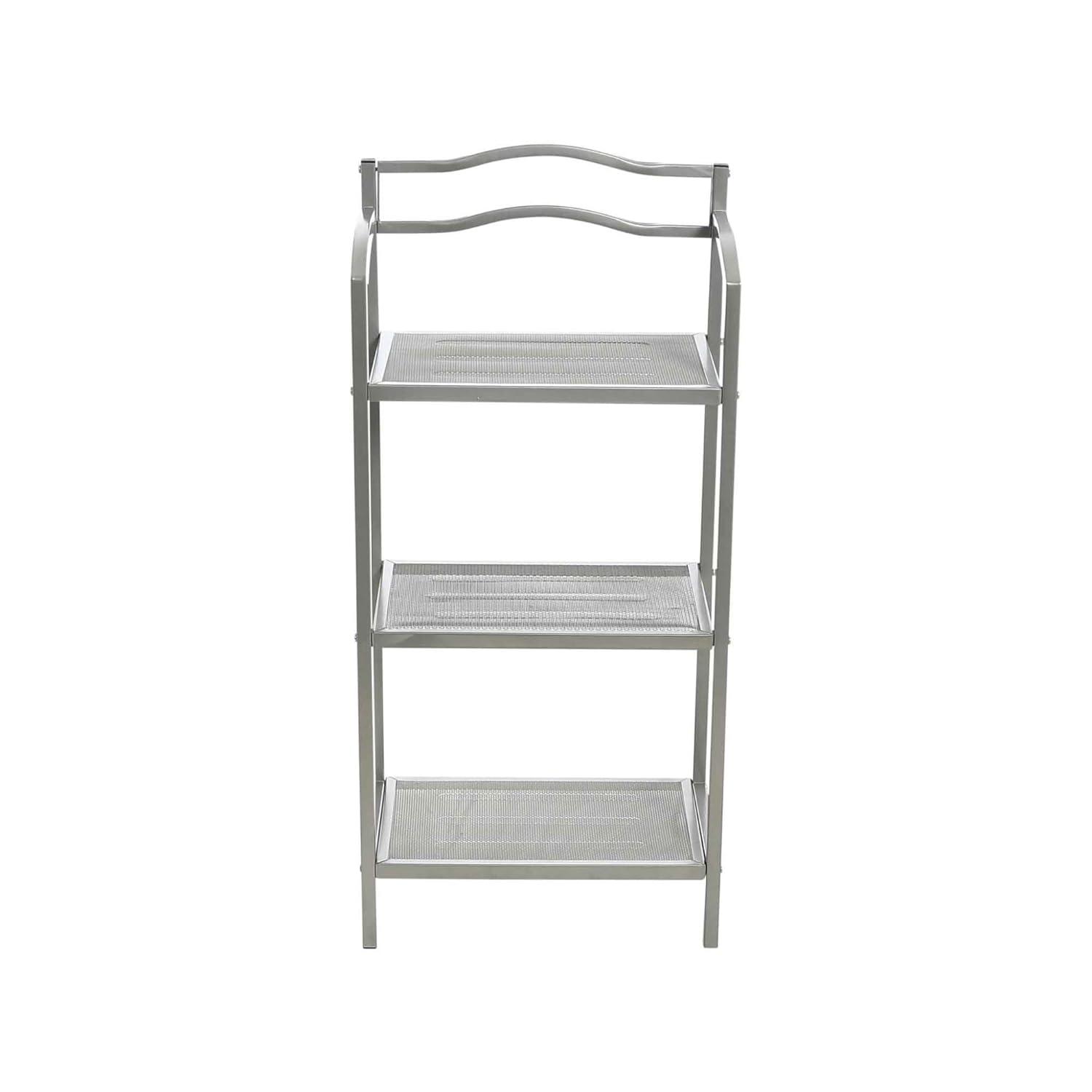3-Tier Metal Over the Toilet Bathroom Storage Shelf, Gray
