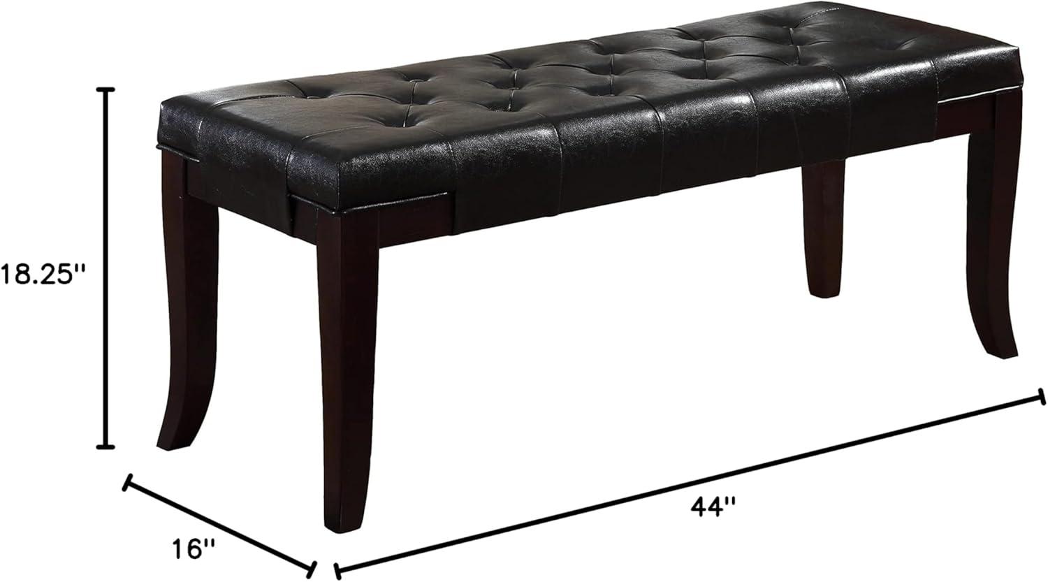 W-Jopns Linon Tufted Bench, Faux Leather A solid basic framework, comfortable, durable and beautiful