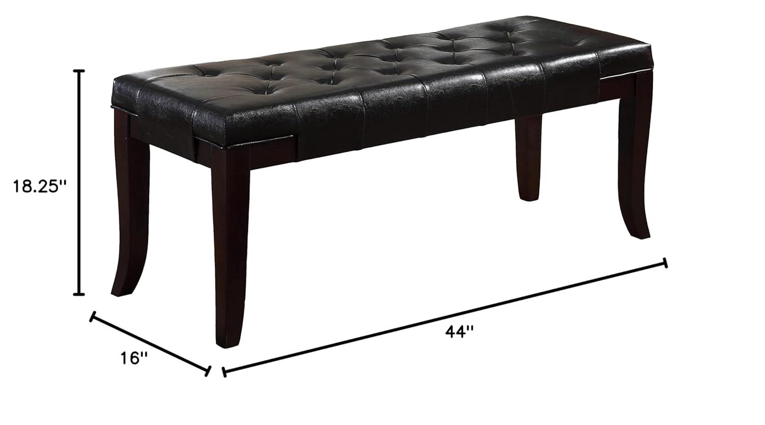 W-Jopns Linon Tufted Bench, Faux Leather A solid basic framework, comfortable, durable and beautiful
