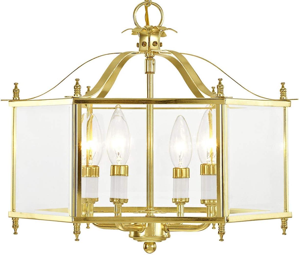 Livex Lighting Livingston 4 - Light Pendant in  Polished Brass