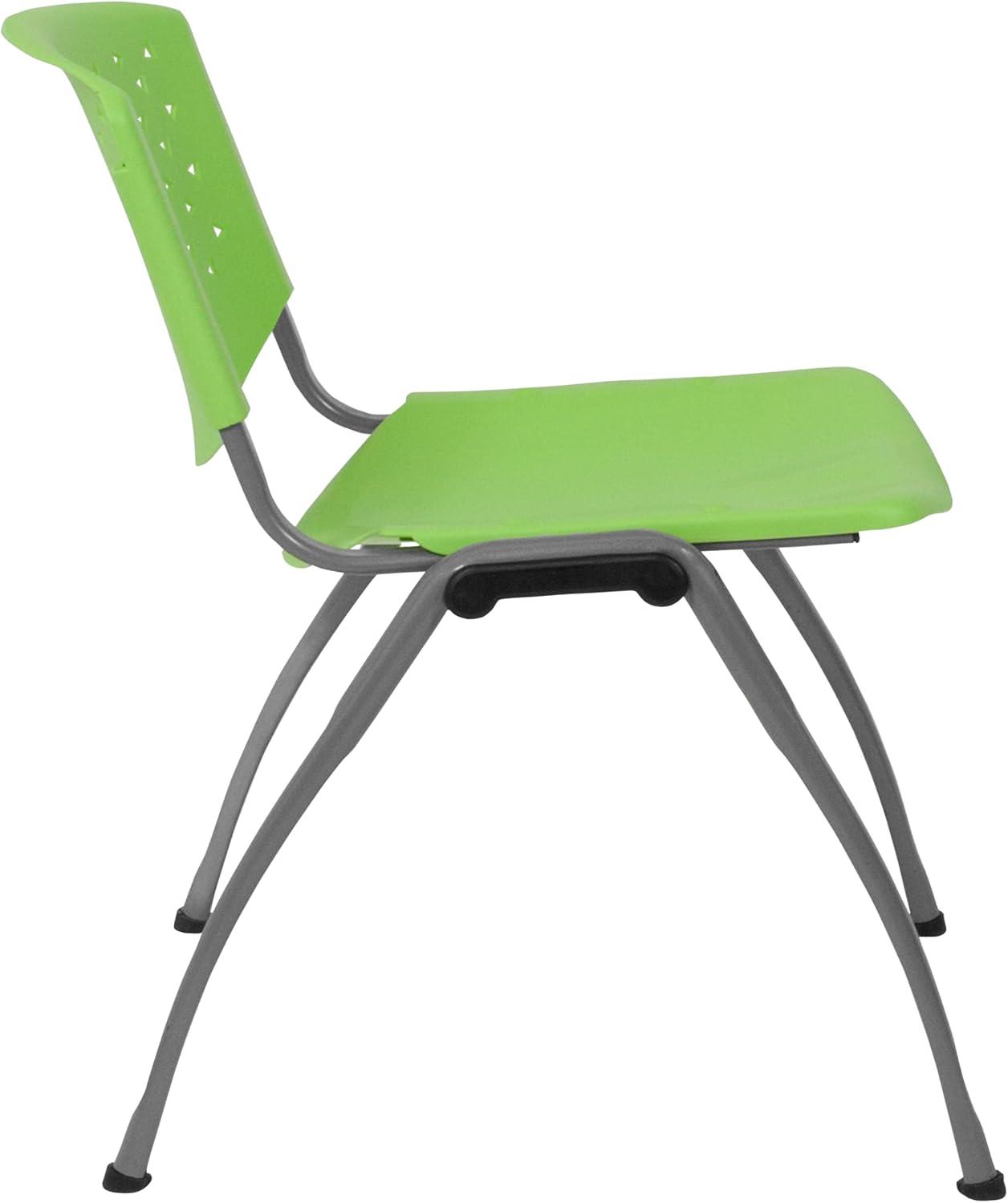 Flash Furniture Memphis 880 lb. Capacity Plastic Stack Chair with Powder Coated Frame